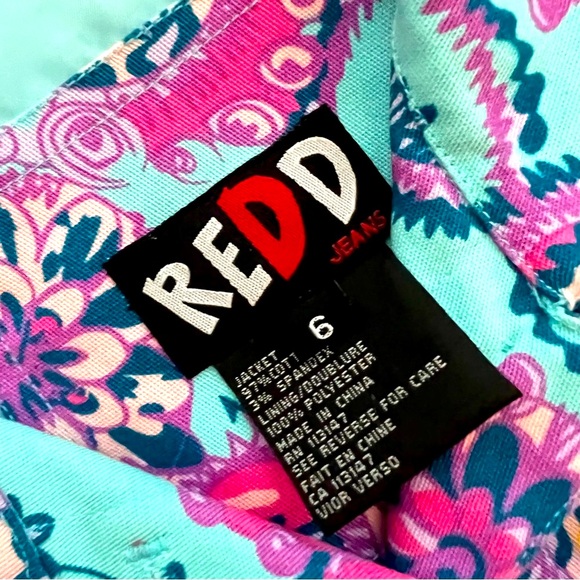 REDD Women's Floral Sequins Short Jacket Coat Size 6 - Picture 4 of 9